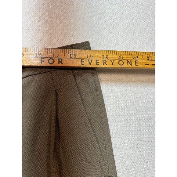 Stafford Men's Washable Wardrobe Wool Dress Pants Pleated Front Size 40x32 Khaki - Picture 7 of 10